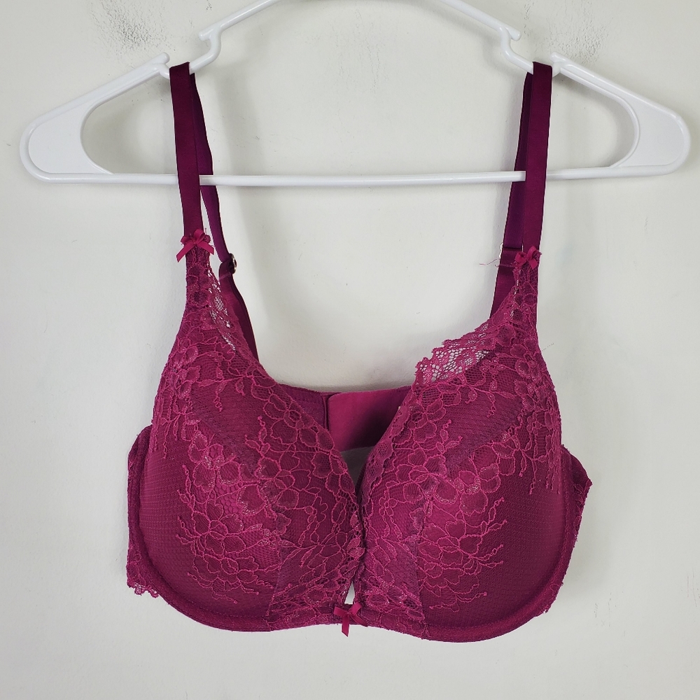 Aerie "Hailey" Lace Padded Bra Womens Size 34D Floral Lace Overlay Colorful